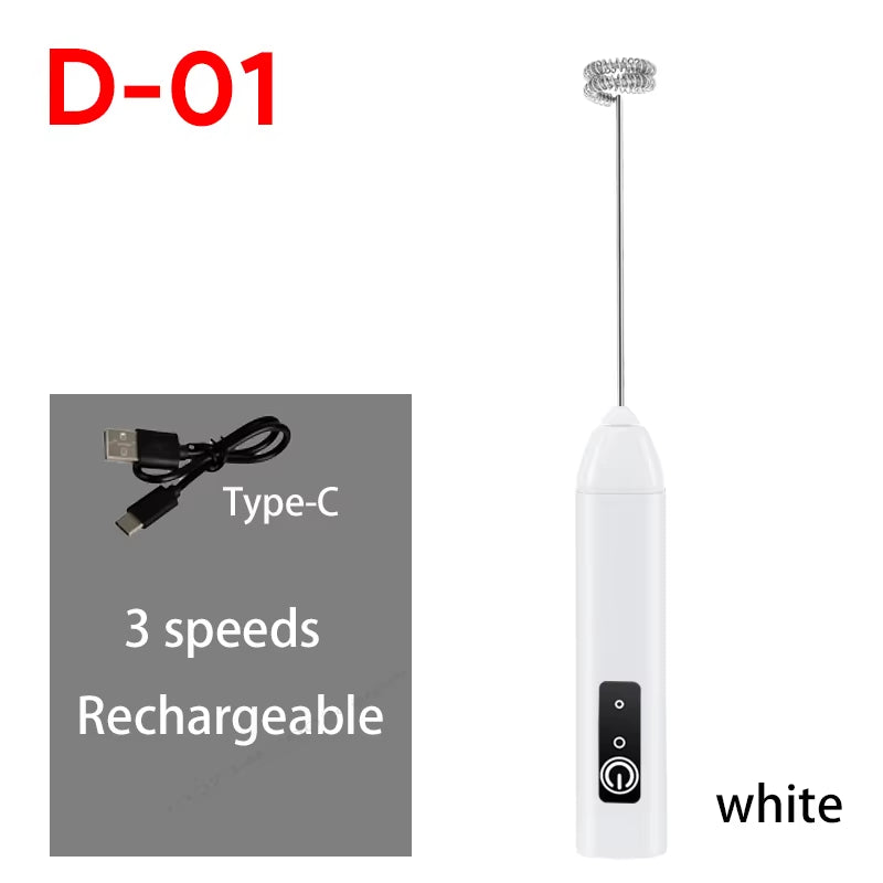 Premium Wireless Milk Frother - Electric Type-C Handheld Blender for Perfect Coffee, Cappuccino & Cream Mixing