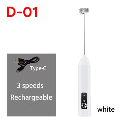 Premium Wireless Milk Frother - Electric Type-C Handheld Blender for Perfect Coffee, Cappuccino & Cream Mixing