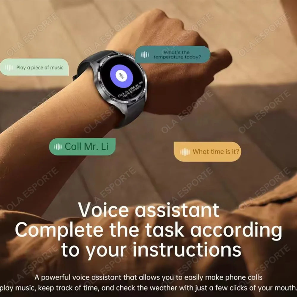 2025 New for Android Ios Smart Watch Men HD AMOLED Screen GPS Motion Trajectory Heart Rate Bluetooth Calls Smartwatch Waterproof