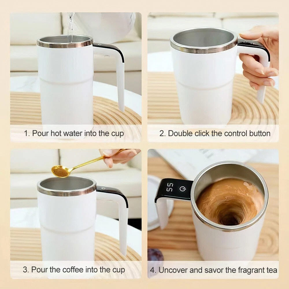 Self-Stirring Coffee Mug 380ML Magnetic Stirring Cup Portable Rechargeable