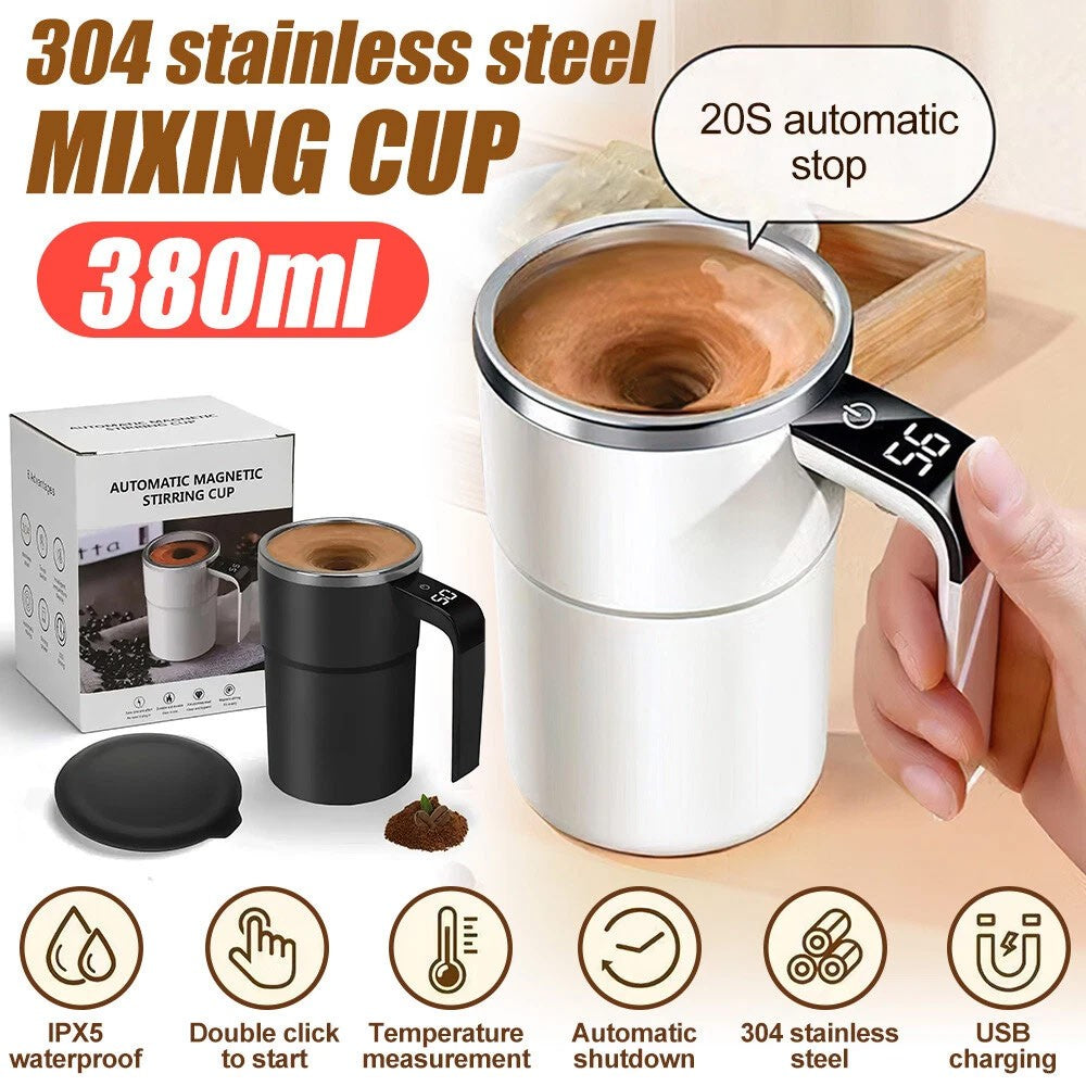 Self-Stirring Coffee Mug 380ML Magnetic Stirring Cup Portable Rechargeable