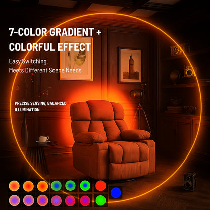 Smart Rechargeable RGB Gradient Motion Sensor LED Wall Lamp - Ambient Night Light