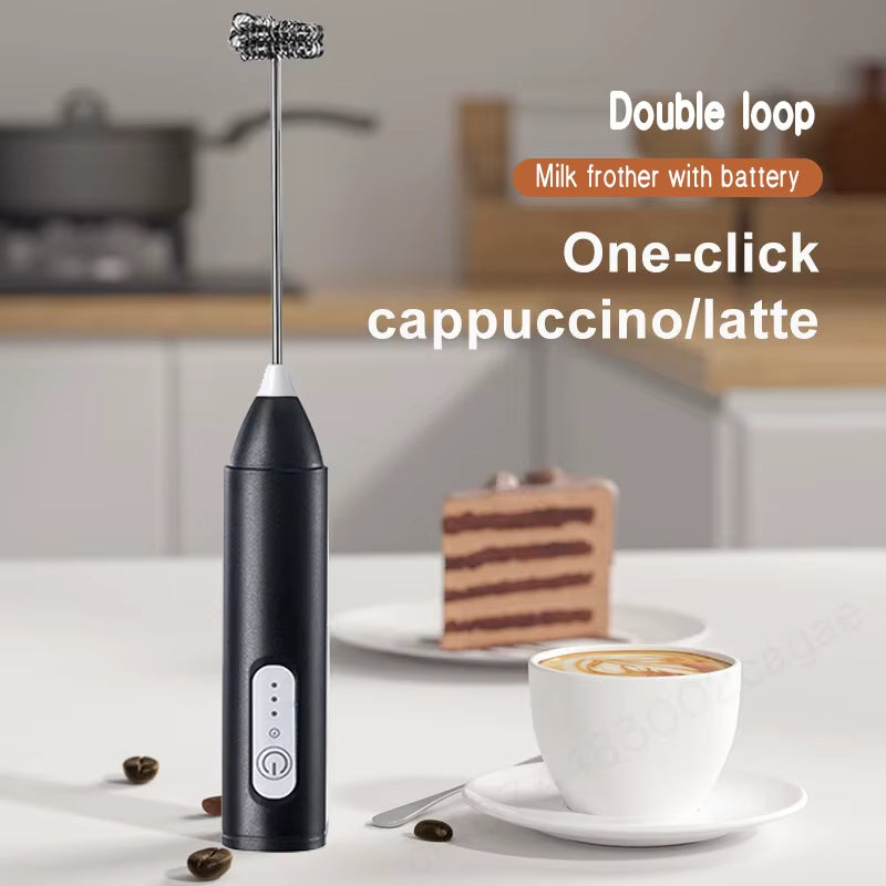 Premium Wireless Milk Frother - Electric Type-C Handheld Blender for Perfect Coffee, Cappuccino & Cream Mixing