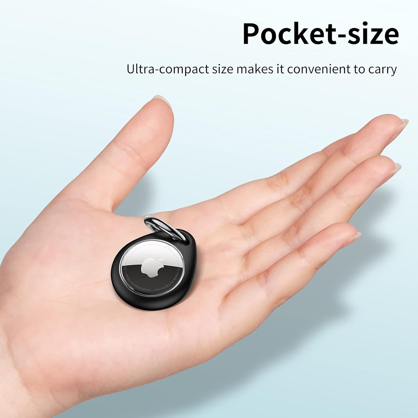 360° Protective Case for Airtag (1St & 2Nd Generation) [4 Pack], TPU Full Cover Keyring Holder with Premium Zinc Alloy Spring Clip, Scratch-Resistant Design for Keys, Bags, Luggage