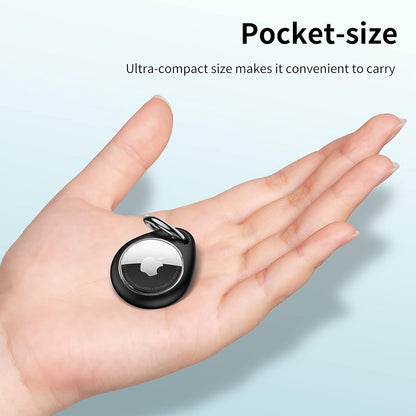 360° Protective Case for Airtag (1St & 2Nd Generation) [4 Pack], TPU Full Cover Keyring Holder with Premium Zinc Alloy Spring Clip, Scratch-Resistant Design for Keys, Bags, Luggage