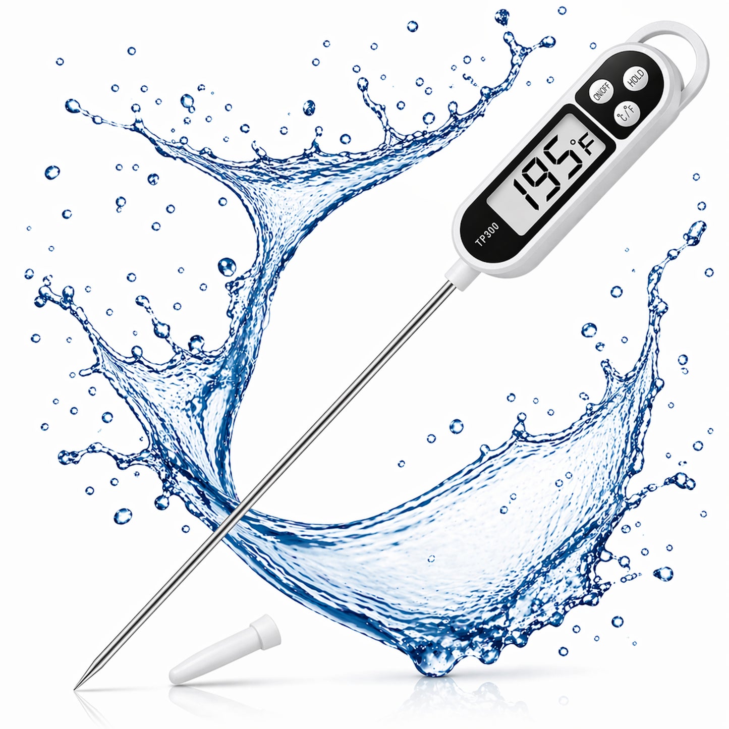 Instant Read Digital Meat Thermometer for BBQ and Air Fryer Cooking