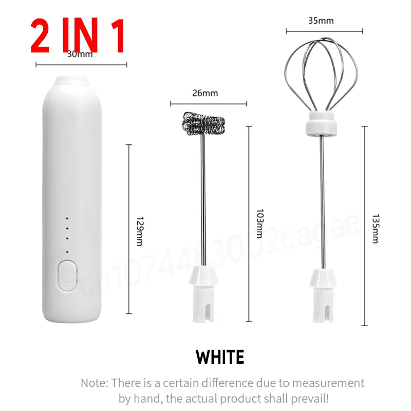 Premium Wireless Milk Frother - Electric Type-C Handheld Blender for Perfect Coffee, Cappuccino & Cream Mixing