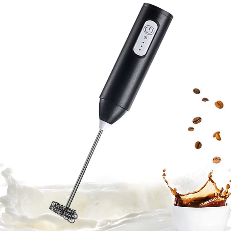 Premium Wireless Milk Frother - Electric Type-C Handheld Blender for Perfect Coffee, Cappuccino & Cream Mixing