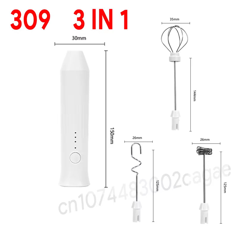 Premium Wireless Milk Frother - Electric Type-C Handheld Blender for Perfect Coffee, Cappuccino & Cream Mixing