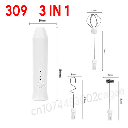 Premium Wireless Milk Frother - Electric Type-C Handheld Blender for Perfect Coffee, Cappuccino & Cream Mixing
