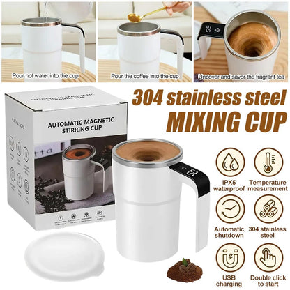 Self-Stirring Coffee Mug 380ML Magnetic Stirring Cup Portable Rechargeable