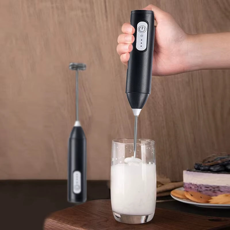 Premium Wireless Milk Frother - Electric Type-C Handheld Blender for Perfect Coffee, Cappuccino & Cream Mixing