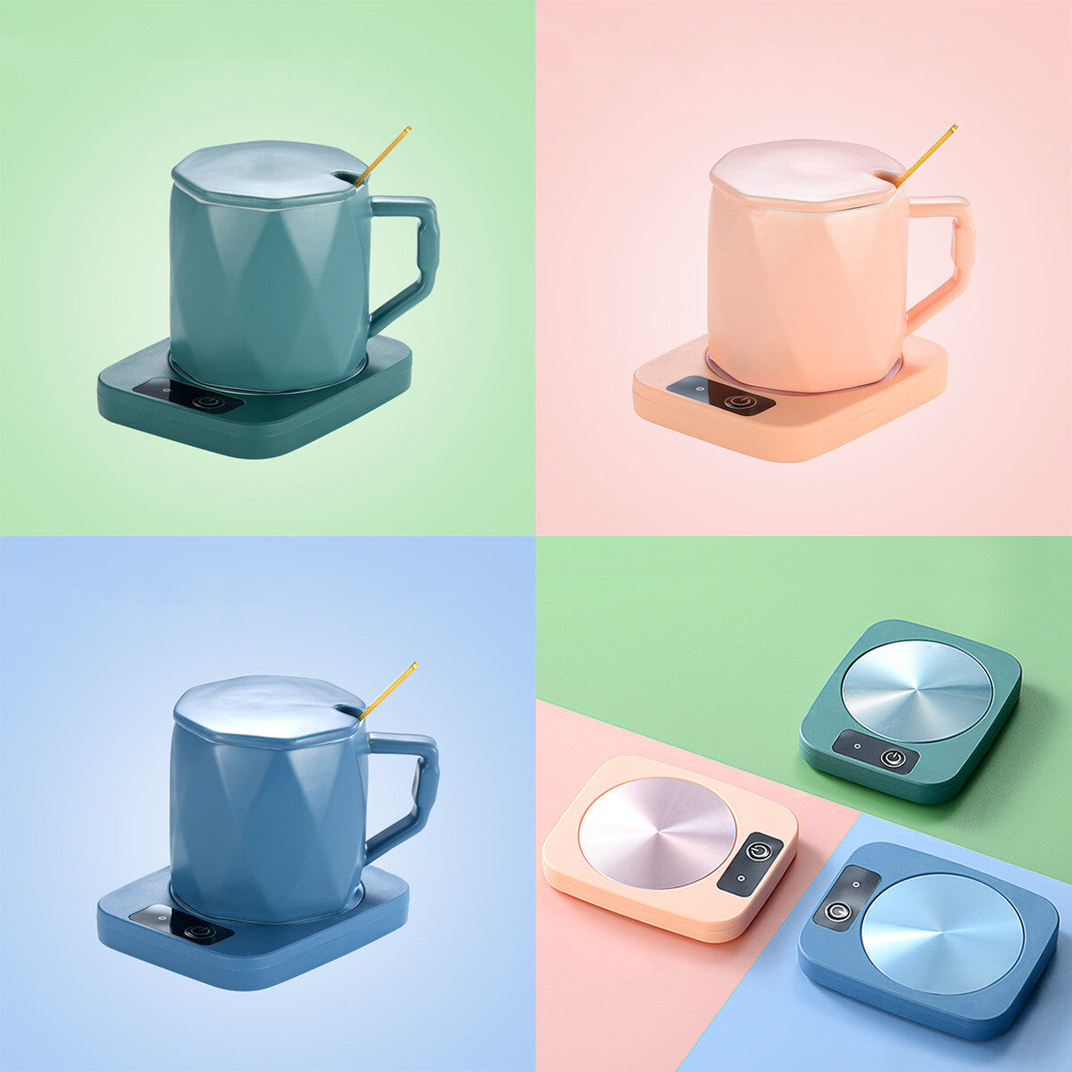 Smart Electric Coffee Mug Warmer - USB Desk Heater for Hot Drinks