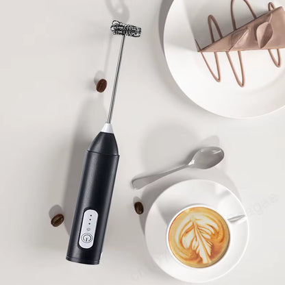 Premium Wireless Milk Frother - Electric Type-C Handheld Blender for Perfect Coffee, Cappuccino & Cream Mixing