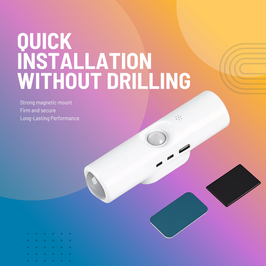 Smart Rechargeable RGB Gradient Motion Sensor LED Wall Lamp - Ambient Night Light