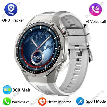2025 New for Android Ios Smart Watch Men HD AMOLED Screen GPS Motion Trajectory Heart Rate Bluetooth Calls Smartwatch Waterproof