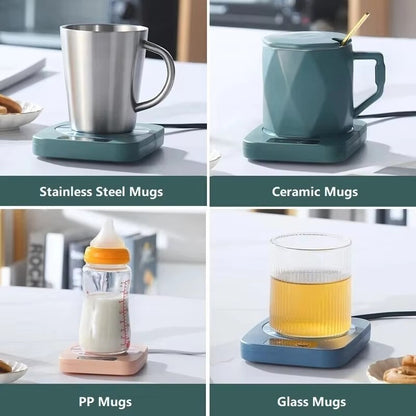 Smart Electric Coffee Mug Warmer - USB Desk Heater for Hot Drinks