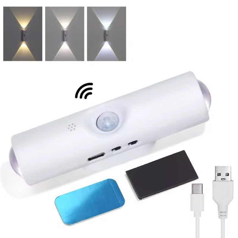 Smart Rechargeable RGB Gradient Motion Sensor LED Wall Lamp - Ambient Night Light