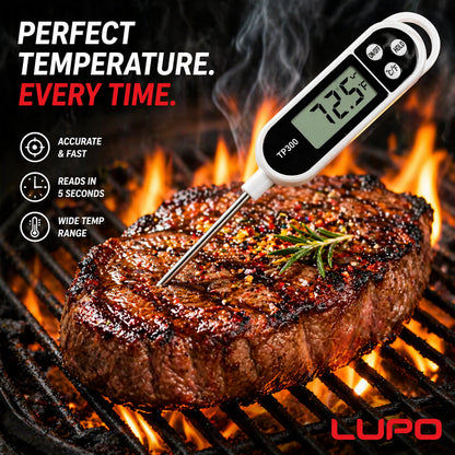 Instant Read Digital Meat Thermometer for BBQ and Air Fryer Cooking