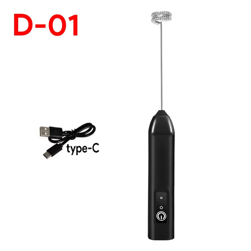 Premium Wireless Milk Frother - Electric Type-C Handheld Blender for Perfect Coffee, Cappuccino & Cream Mixing